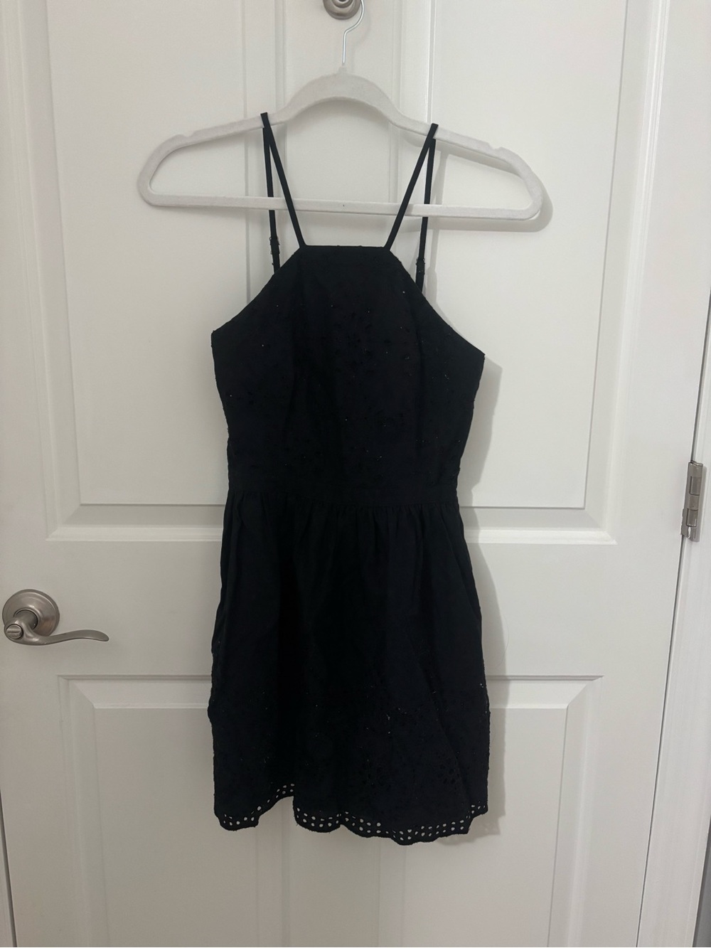 Abercrombie and Fitch Black Eyelet Sleeveless Sundress size SP